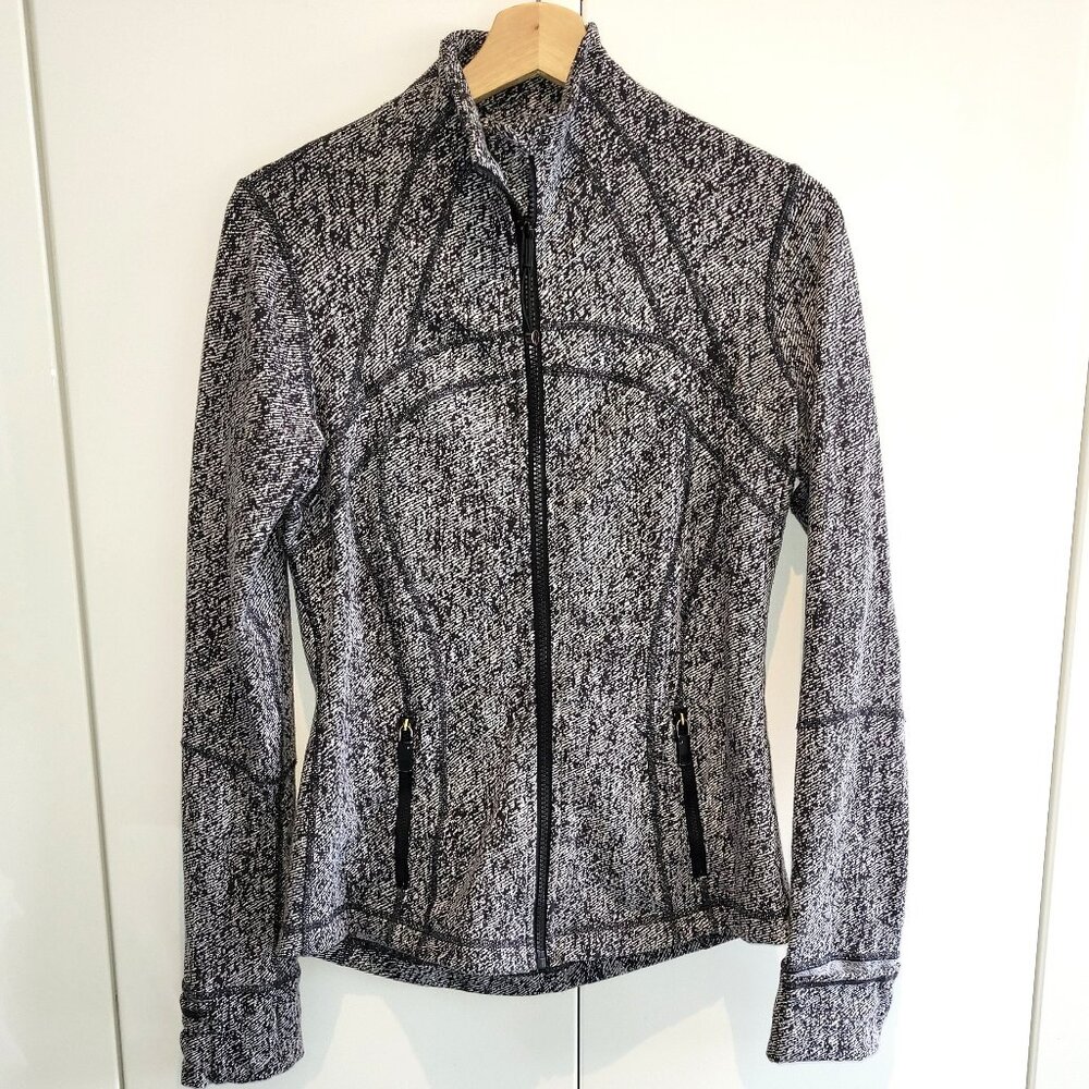 lululemon athletica Define Jacket Size 8 Heathered Black and Grey Size 8